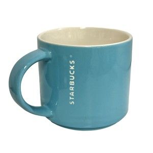 Starbucks Stackable Mug, 2012, Light Powder Blue 14 oz. Trademark Etched on Side